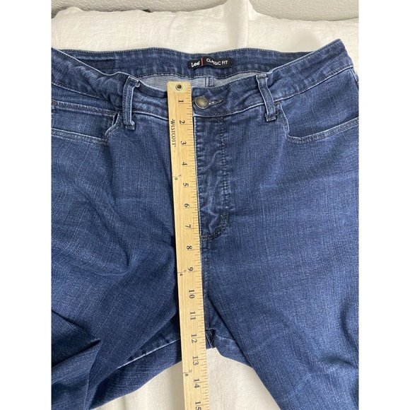 Lee Jeans Classic Fit Jeans 36x33 (no tag) Long High Rise‎ Dark Wash Blue Denim - Picture 10 of 11